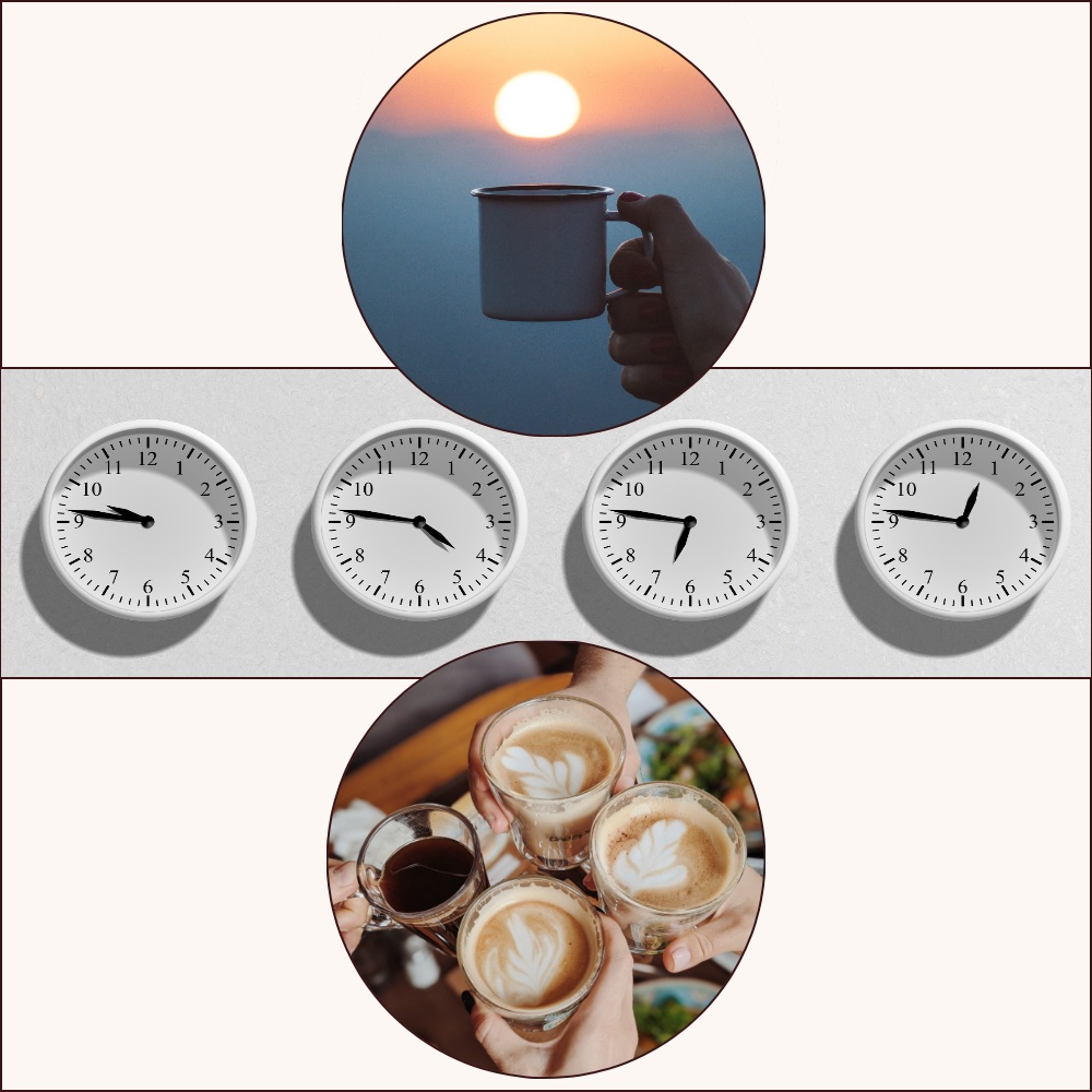 When I drink coffee depends on the day.